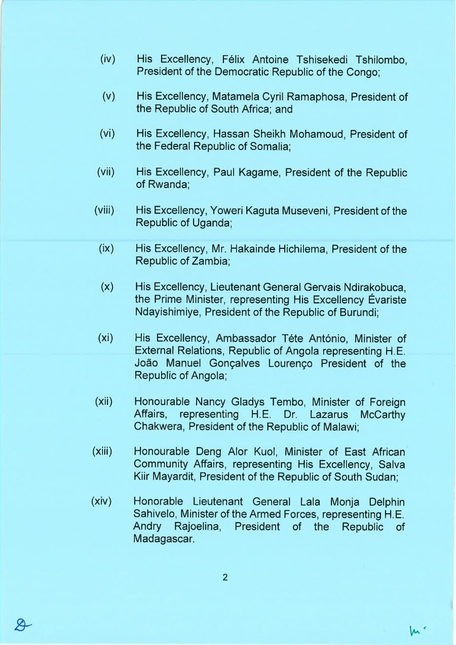 Communique of the Joint EAC SADC Summit page 0001