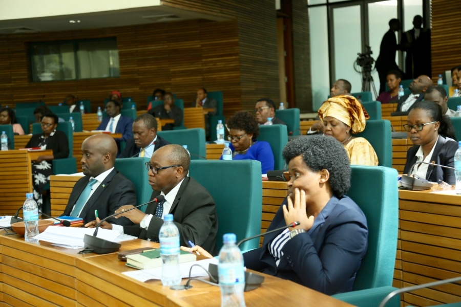 A section of the EAC Ministers and Members pay close attention to the proceedings in the House