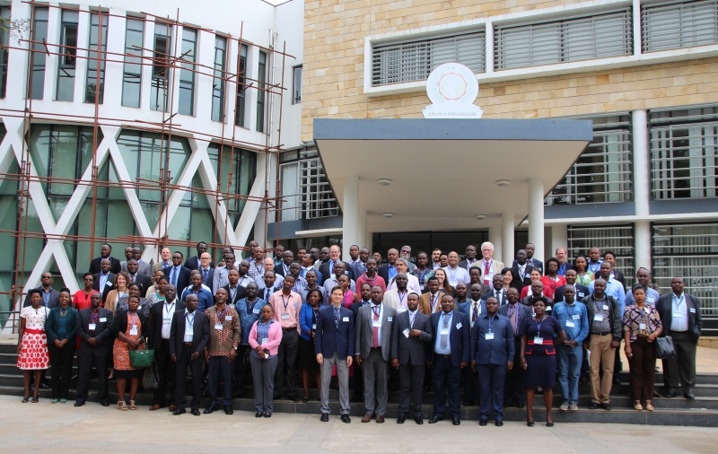 A group photo opportunity during the opening of the Regional Learning Event and Investor Forum on Environment and Natural Resources Management