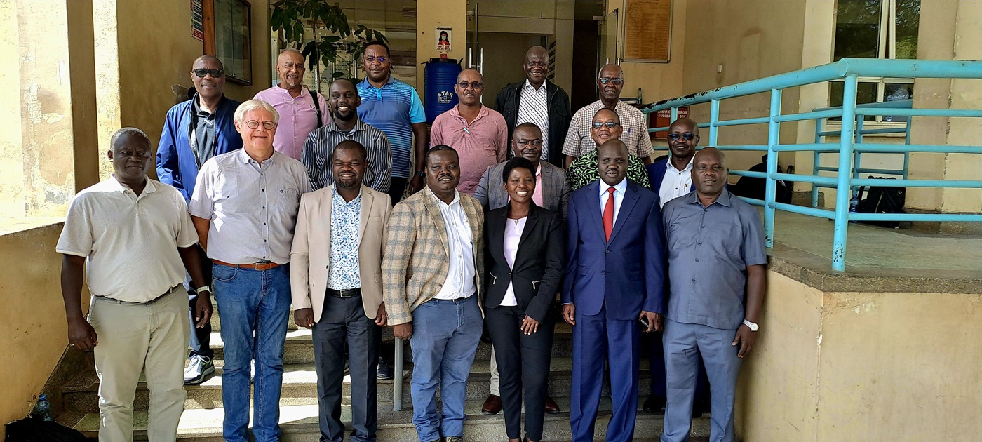 The EAC team led by Hon. Aguer Ariik Malueth (in red tie) in a group photo with engineers from the Kenya National Highways Agency and the consultants. 