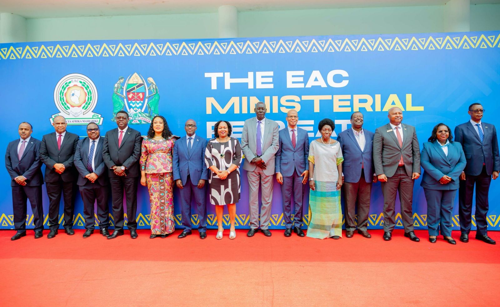 Group photo of the EAC Ministers in charge of Foreign Affairs and East African together with EAC Secretary General at the three-day Retreat on Peace and Security, Partner States Relations and Integration Process in Zanzibar